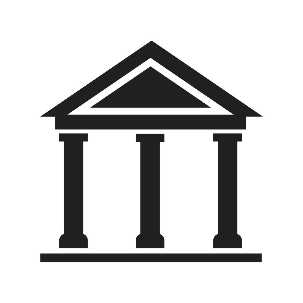 illustration of court icon, building. solid vector design concept that is perfect for websites, apps, banners.