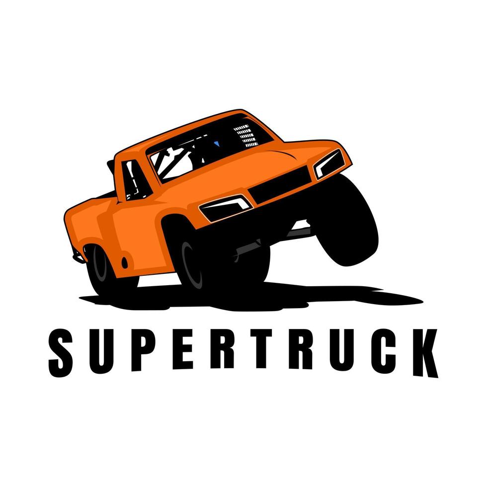 super trucks logo design icon vector