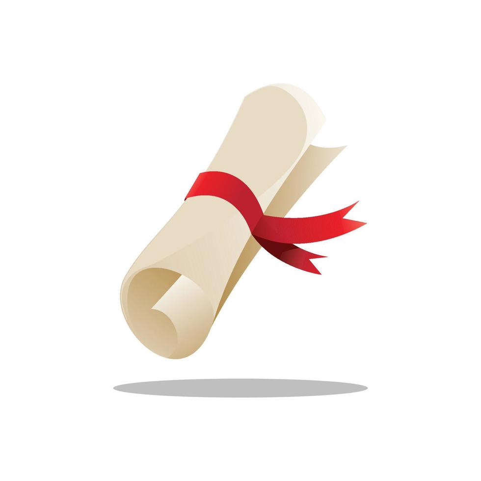 Certificate, securities, achievements and graduation icons with gradient and 3D illustrations. vector