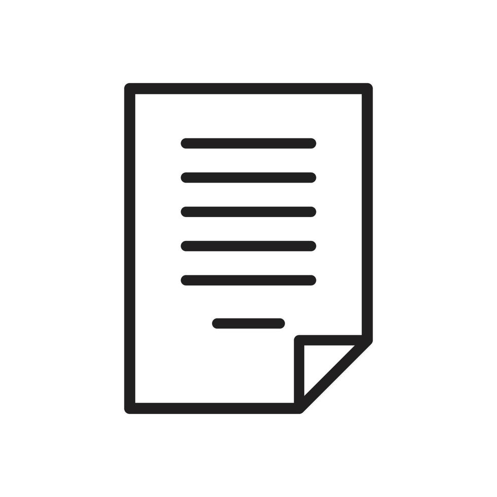 document, file, paper, letter, uniface outline icon illustration. very suitable for websites, applications, apps. vector