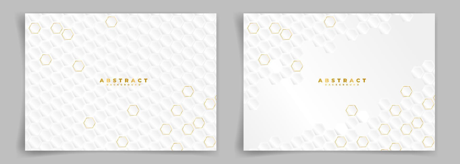 fondo blanco abstracto o papel tapiz con oro. fondo degradado blanco. fondo de lujo limpio y elegante. vector