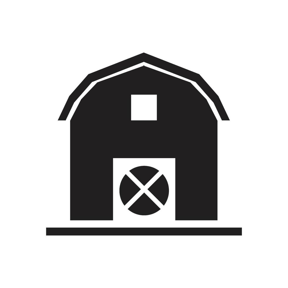 illustration of farm building icon. solid vector design concept that is perfect for websites, apps, banners.