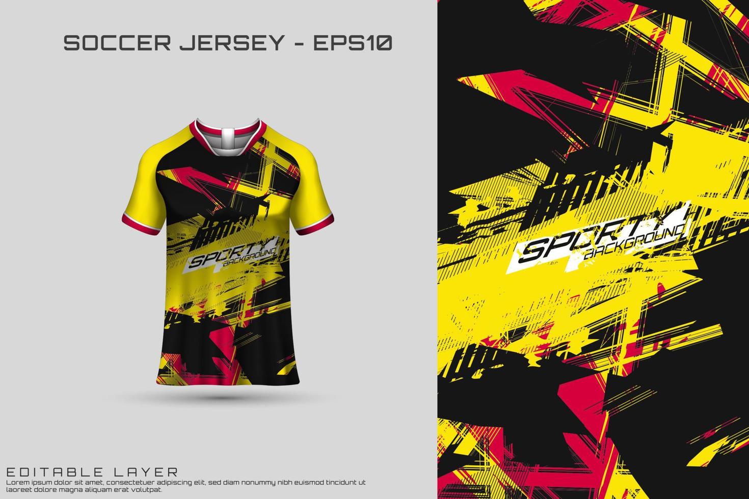 Sports jersey and t-shirt template sports jersey design vector. Sports design for football, racing, gaming jersey. Vector. vector