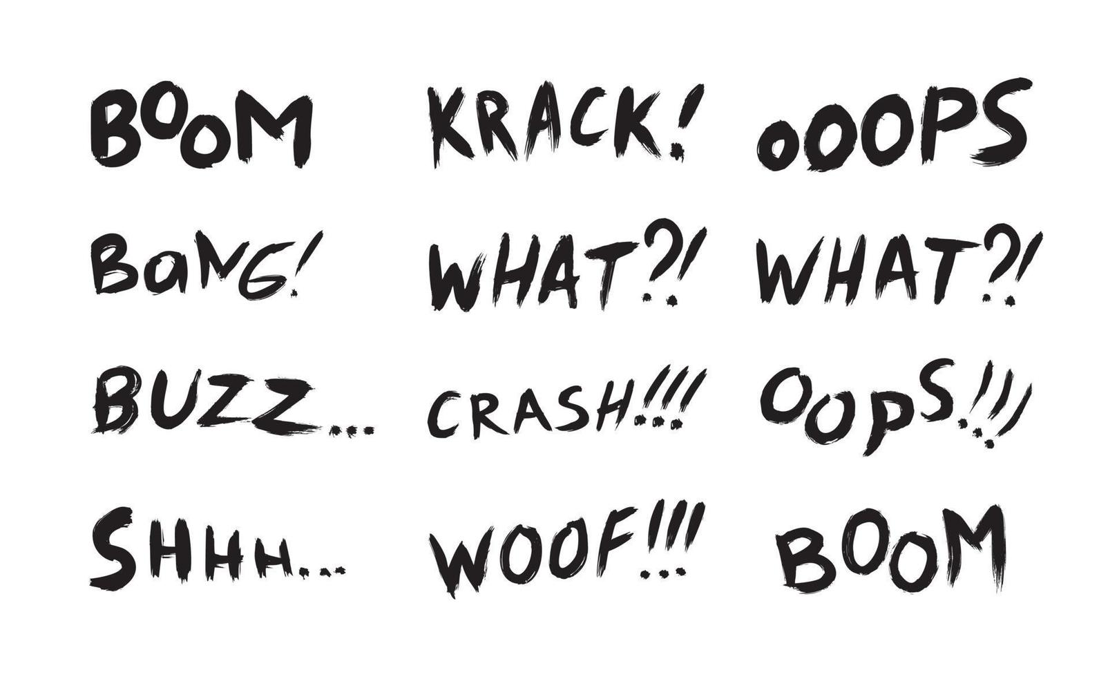 Collection of Comic Phrases vector