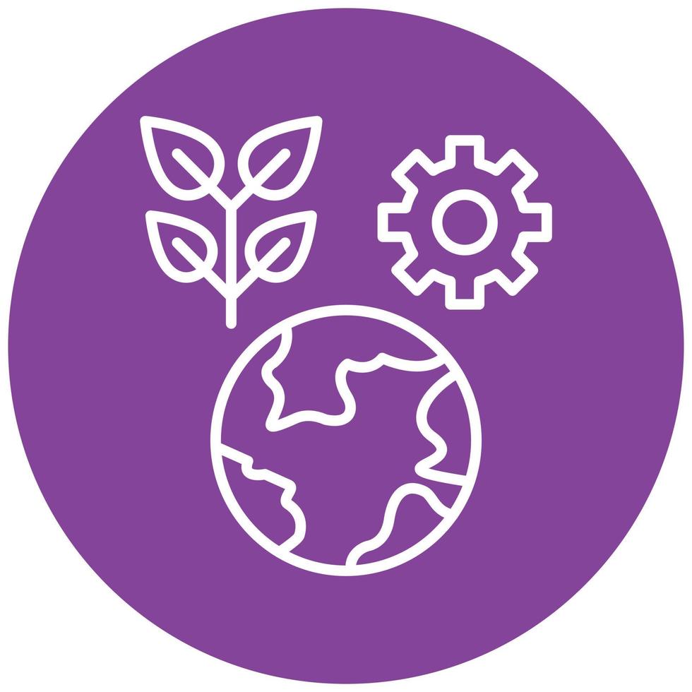 Ecosystem Planning Icon Style vector