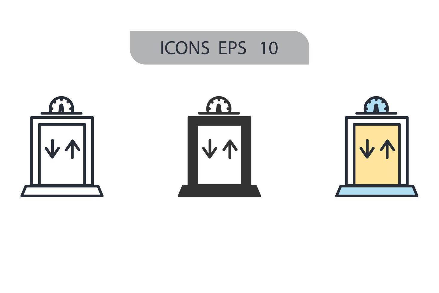elevator icons  symbol vector elements for infographic web