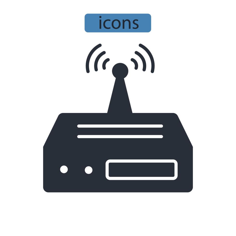 iconos de enrutador símbolo elementos vectoriales para web infográfico vector