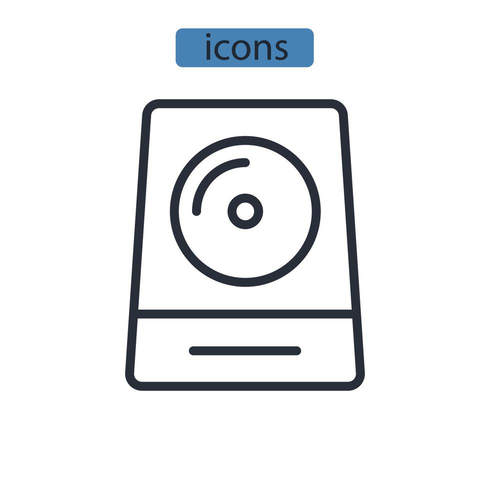 DVD icons symbol vector elements for infographic web