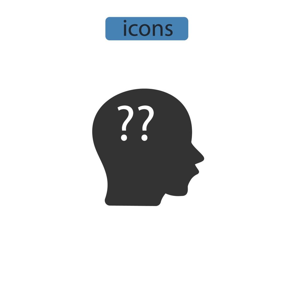 iconos de signo de interrogación símbolo elementos vectoriales para web infográfico vector