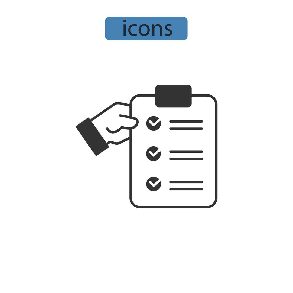 personal organizer icons  symbol vector elements for infographic web