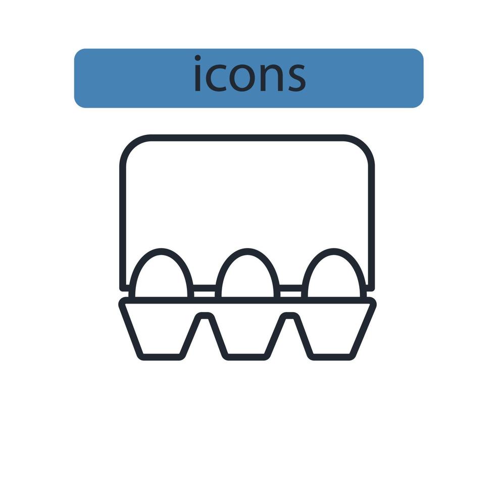Egg icons symbol vector elements for infographic web