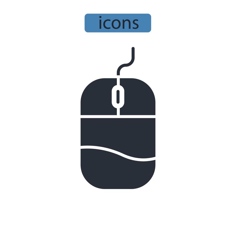 Mouse icons symbol vector elements for infographic web