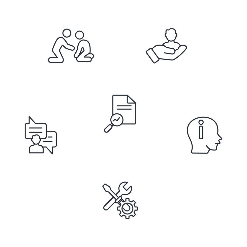 problem solving icons set . problem solving pack symbol vector elements for infographic web