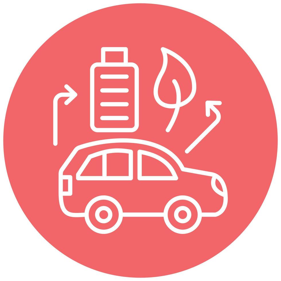 Hybrid Vehicle Icon Style vector