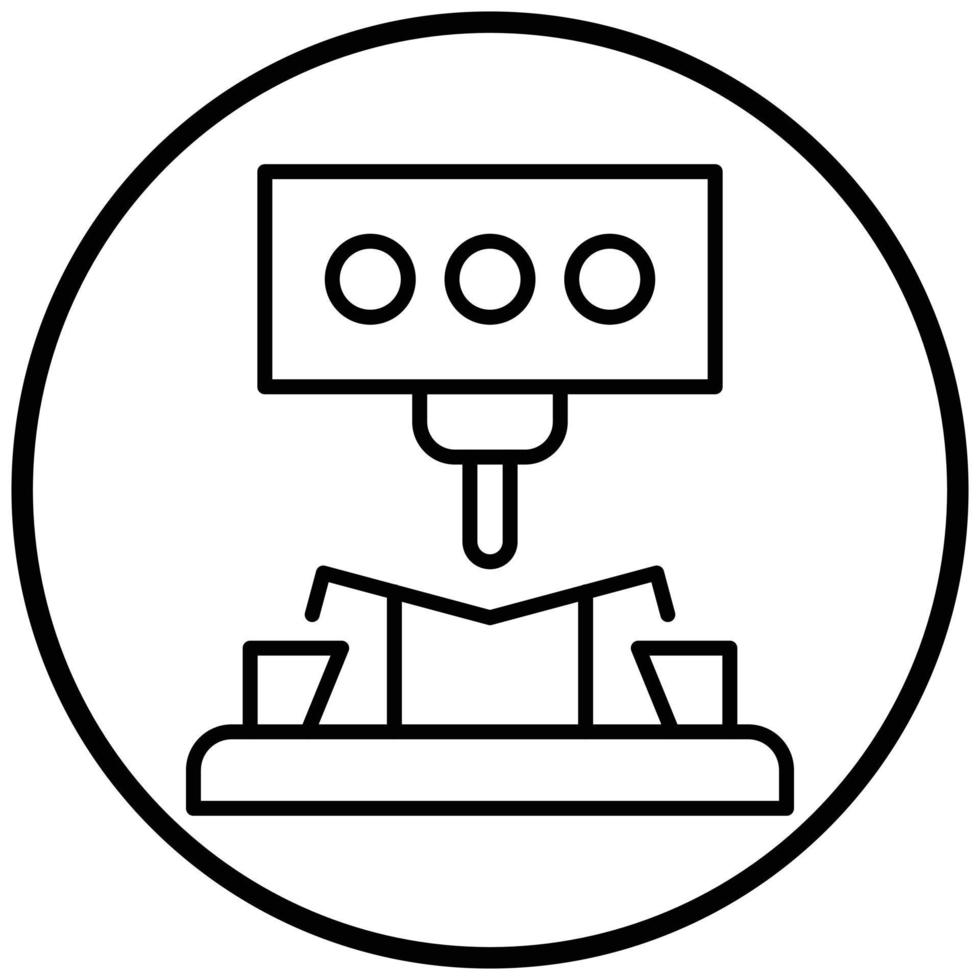 Bending Machine Icon Style vector