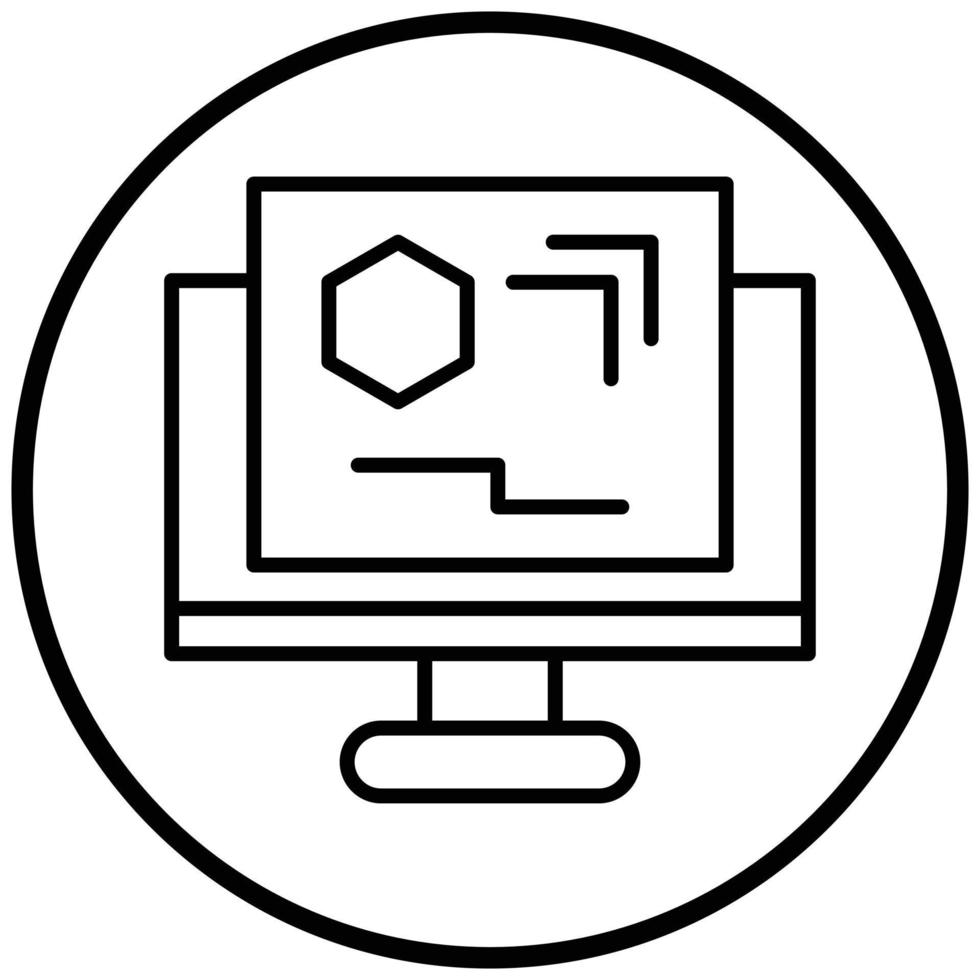 Cad Engineering Icon Style vector