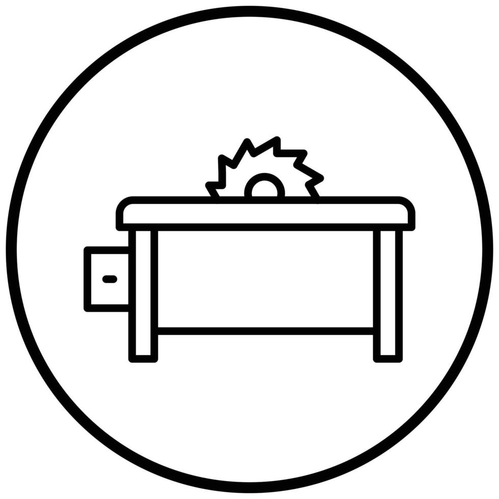 Table Saw Icon Style vector