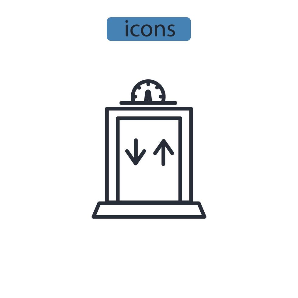 elevator icons  symbol vector elements for infographic web