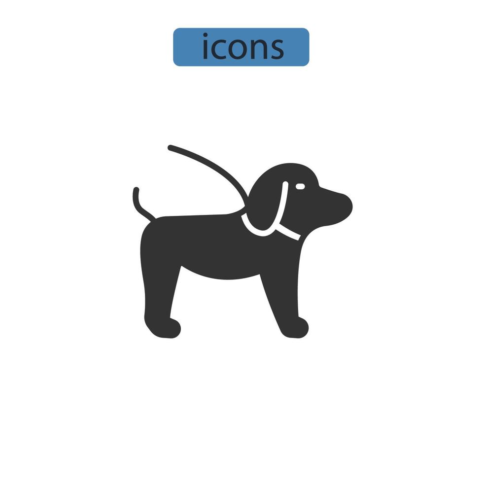 iconos amigables para mascotas símbolo de elementos vectoriales para web infográfico vector