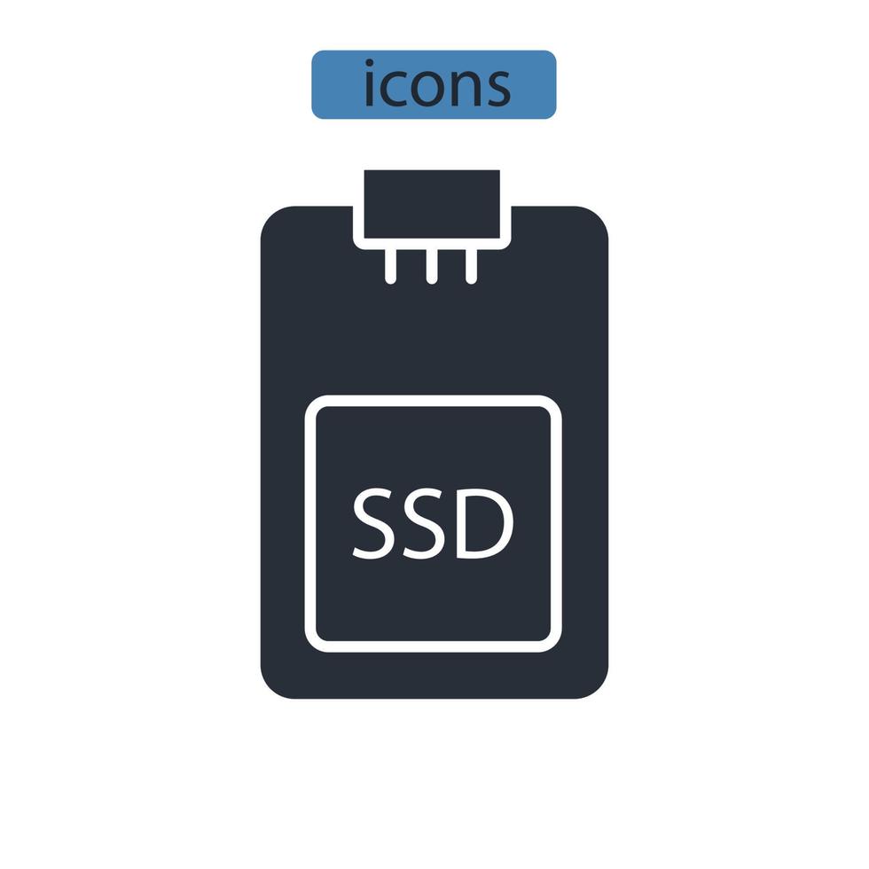 ssd iconos símbolo vector elementos para infografía web