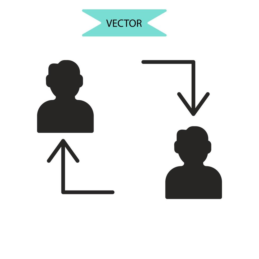 iconos de conflicto de intereses simbolizan elementos vectoriales para la web infográfica vector