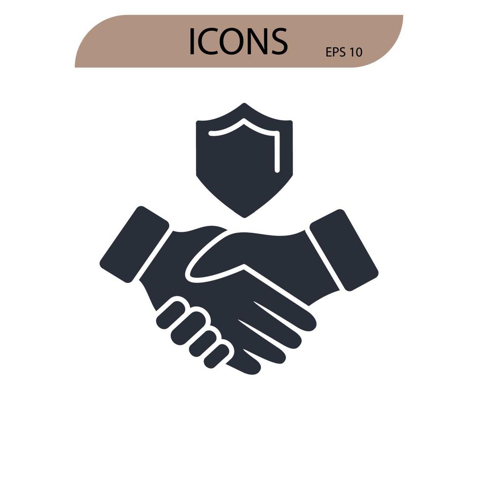 trust icons symbol vector elements for infographic web