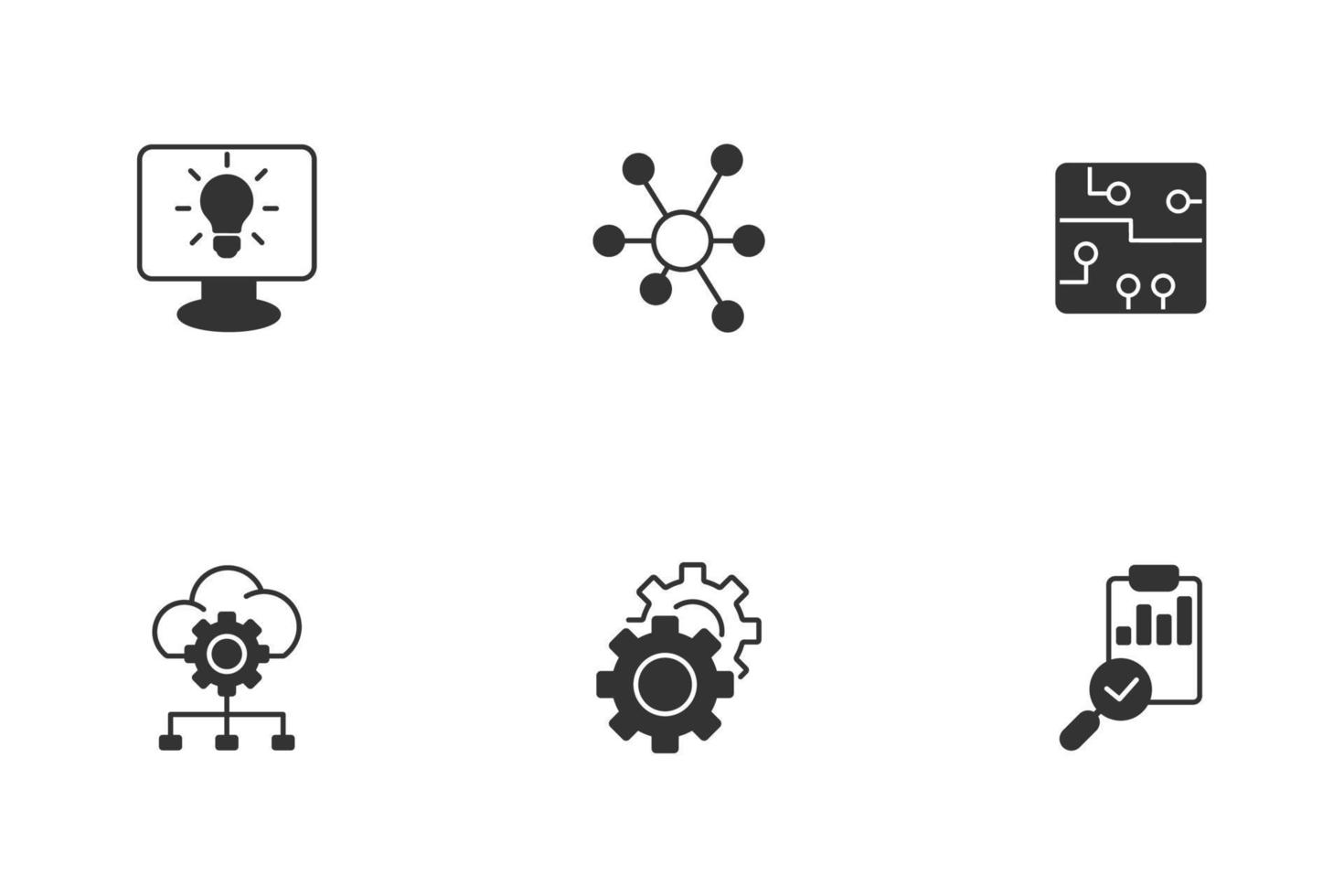about machine learning icons set . about machine learning pack symbol vector elements for infographic web