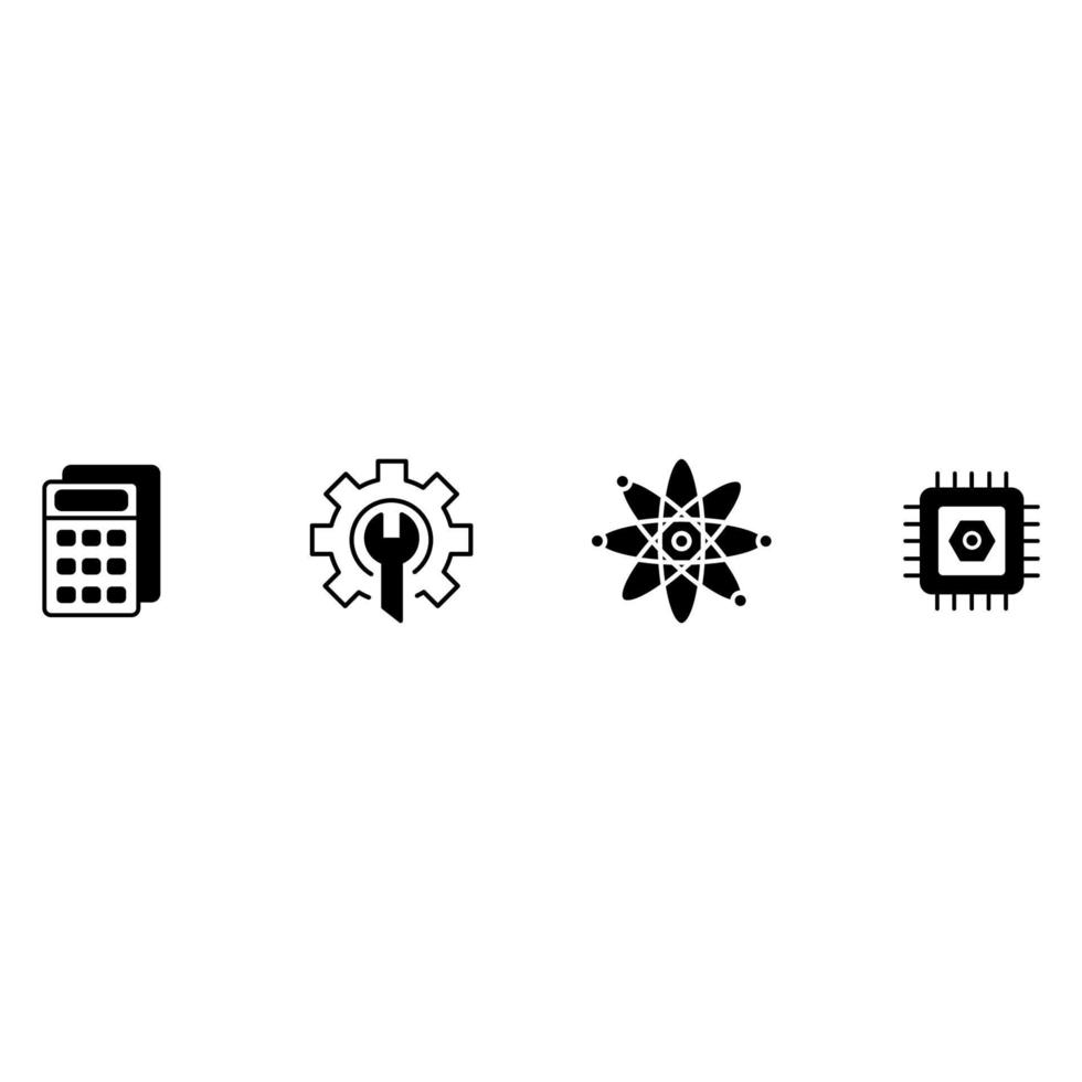 STEM icons set . STEM pack symbol vector elements for infographic web