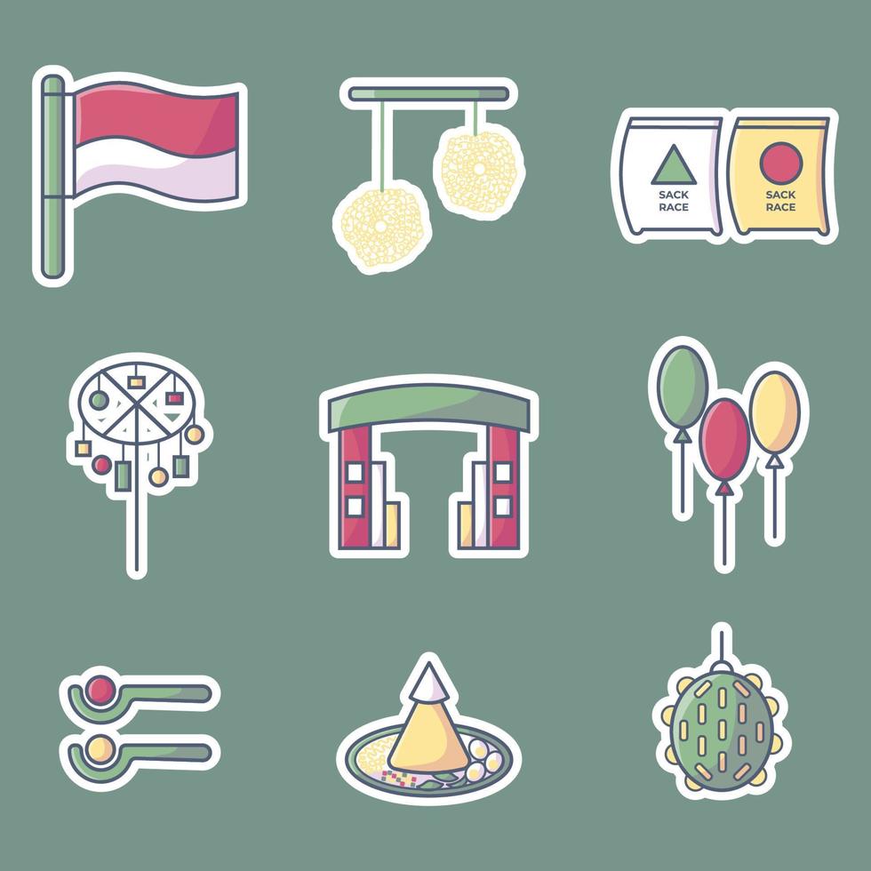 Indonesian culture and competition for Independence day vector