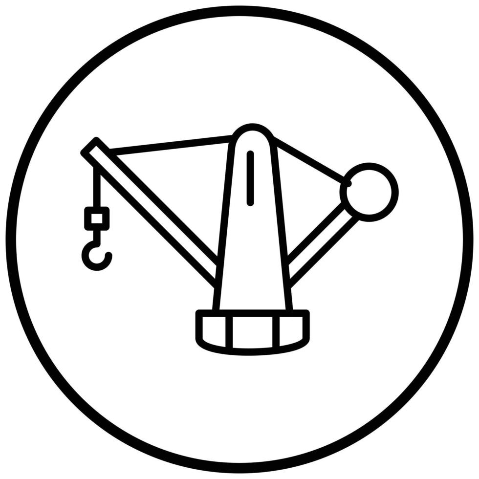 Harbor Crane Icon Style vector