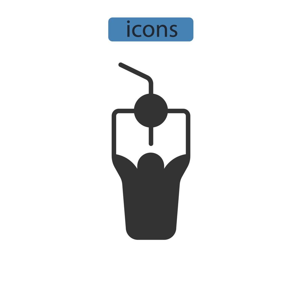 drink icons  symbol vector elements for infographic web