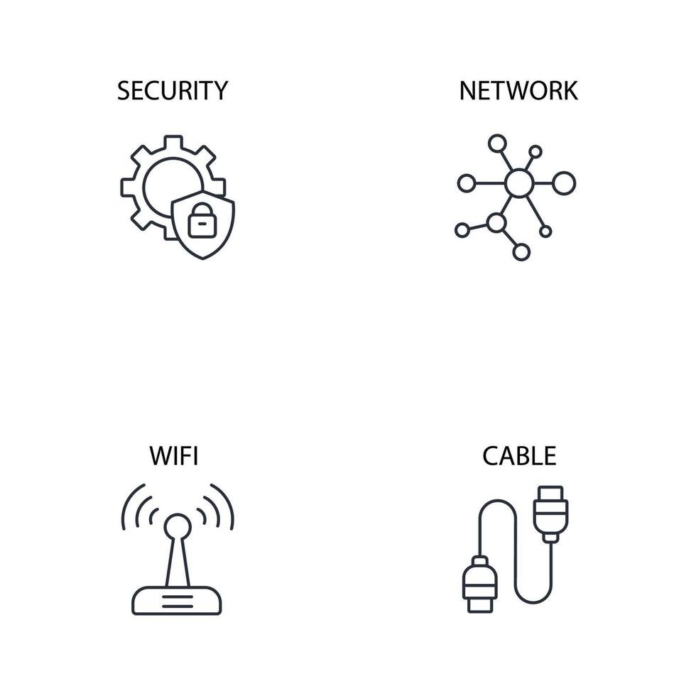 computer components icons set . computer components pack symbol vector elements for infographic web