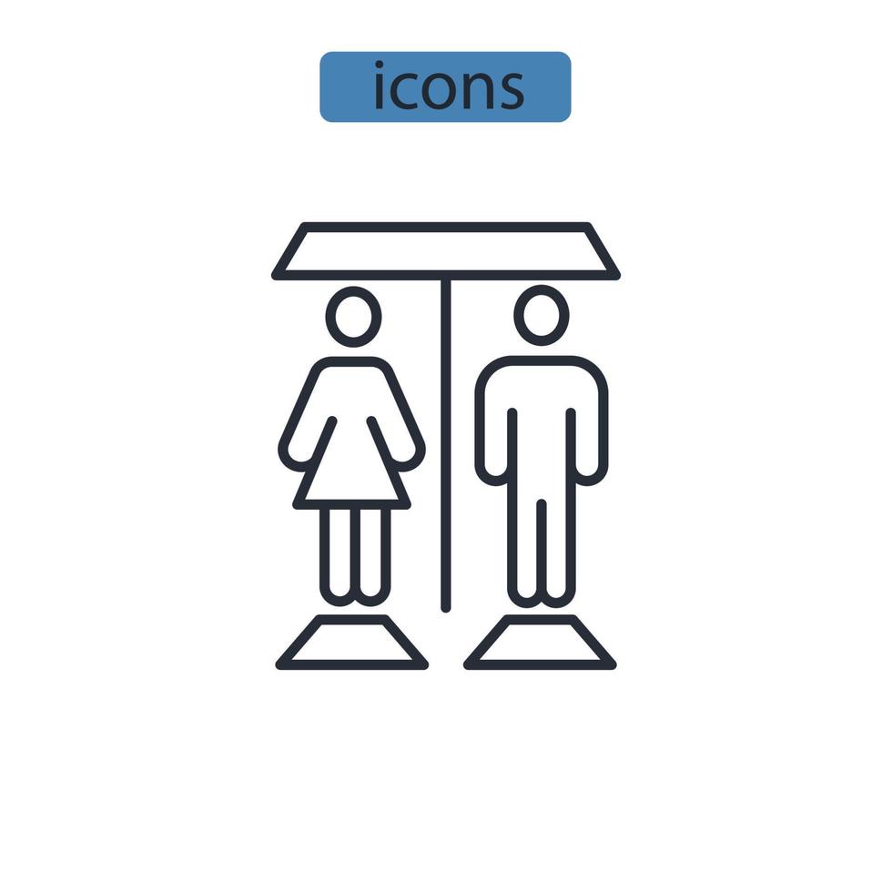 WC icons  symbol vector elements for infographic web