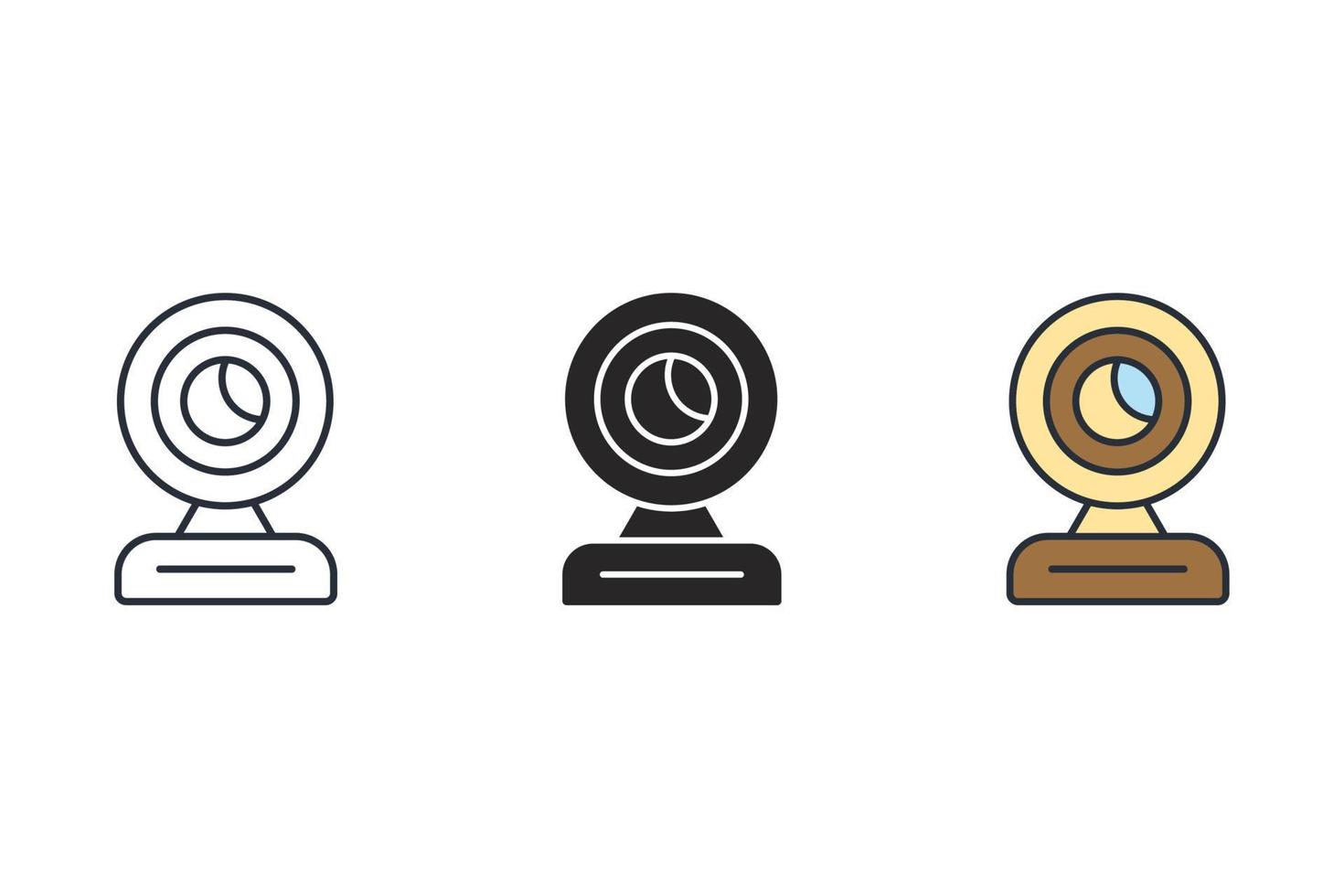 webcam icons symbol vector elements for infographic web