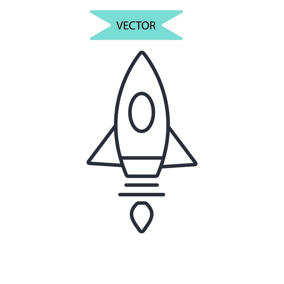 poner en marcha iconos de análisis símbolo elementos vectoriales para web infográfico vector