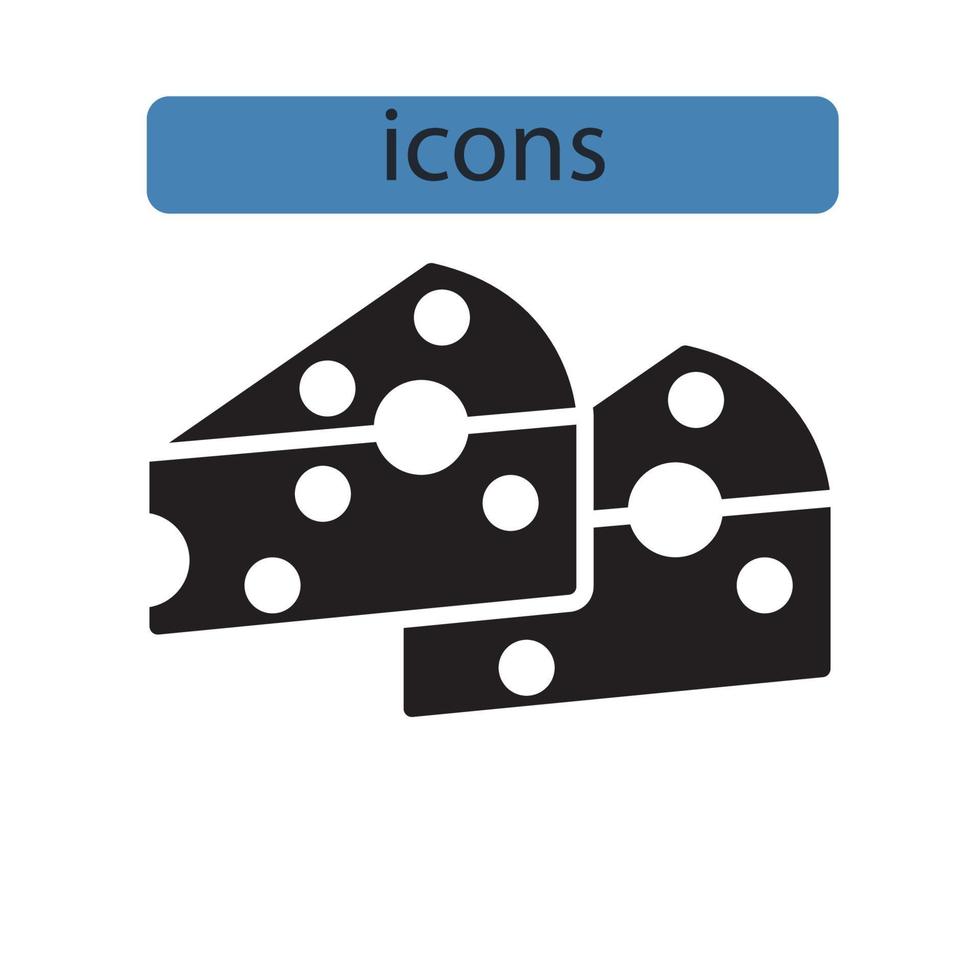 Cheese icons symbol vector elements for infographic web