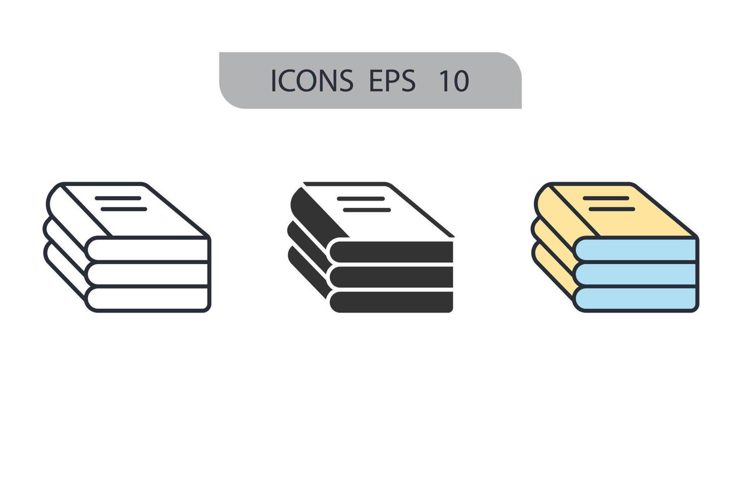 Book icons  symbol vector elements for infographic web
