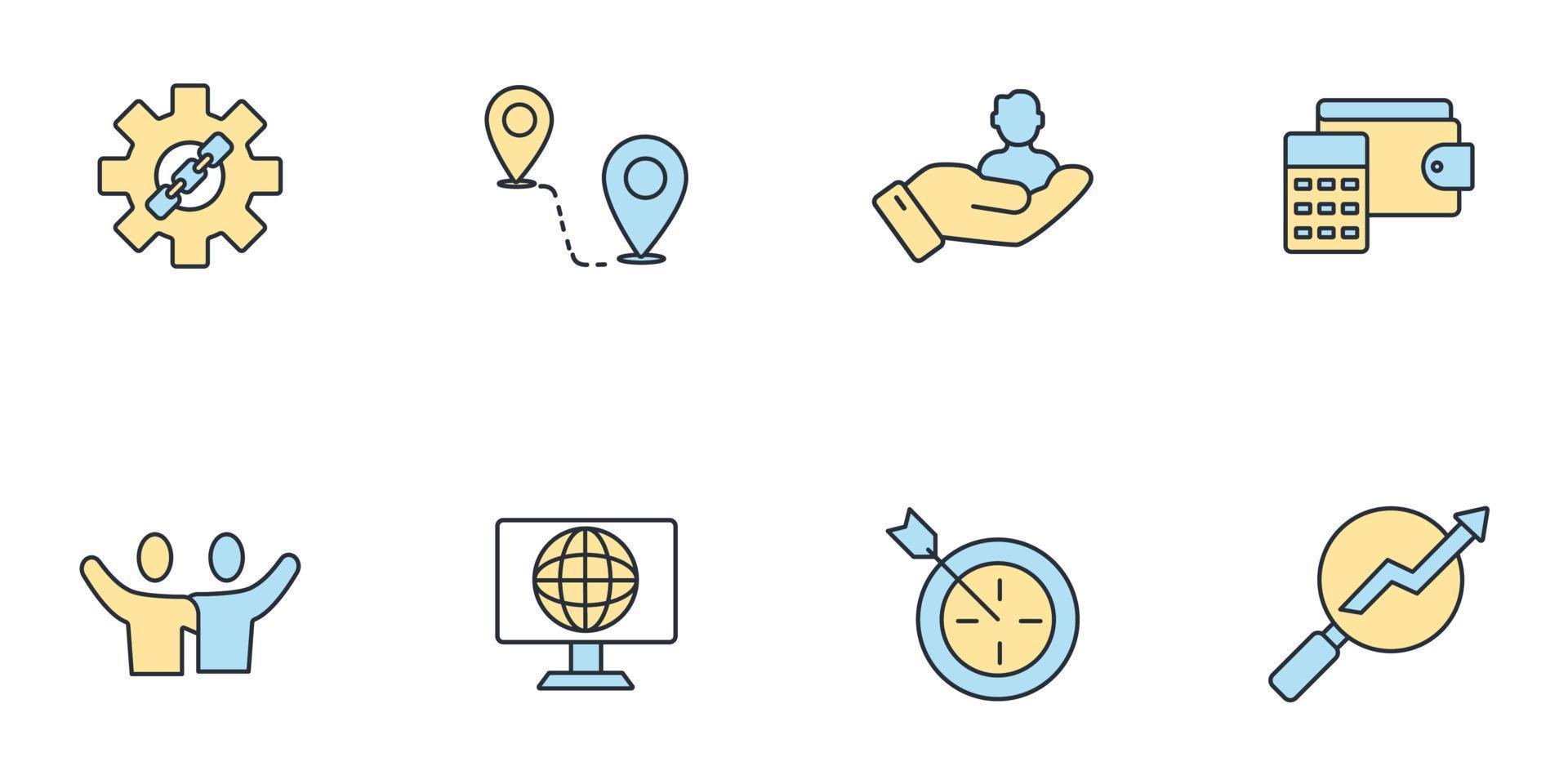 affiliate marketing icons set .  affiliate marketing pack symbol vector elements for infographic web