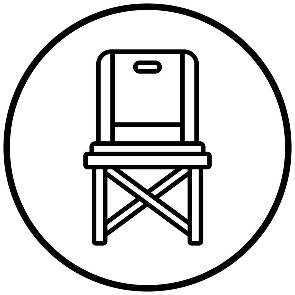 Fishing Chair Icon Style vector