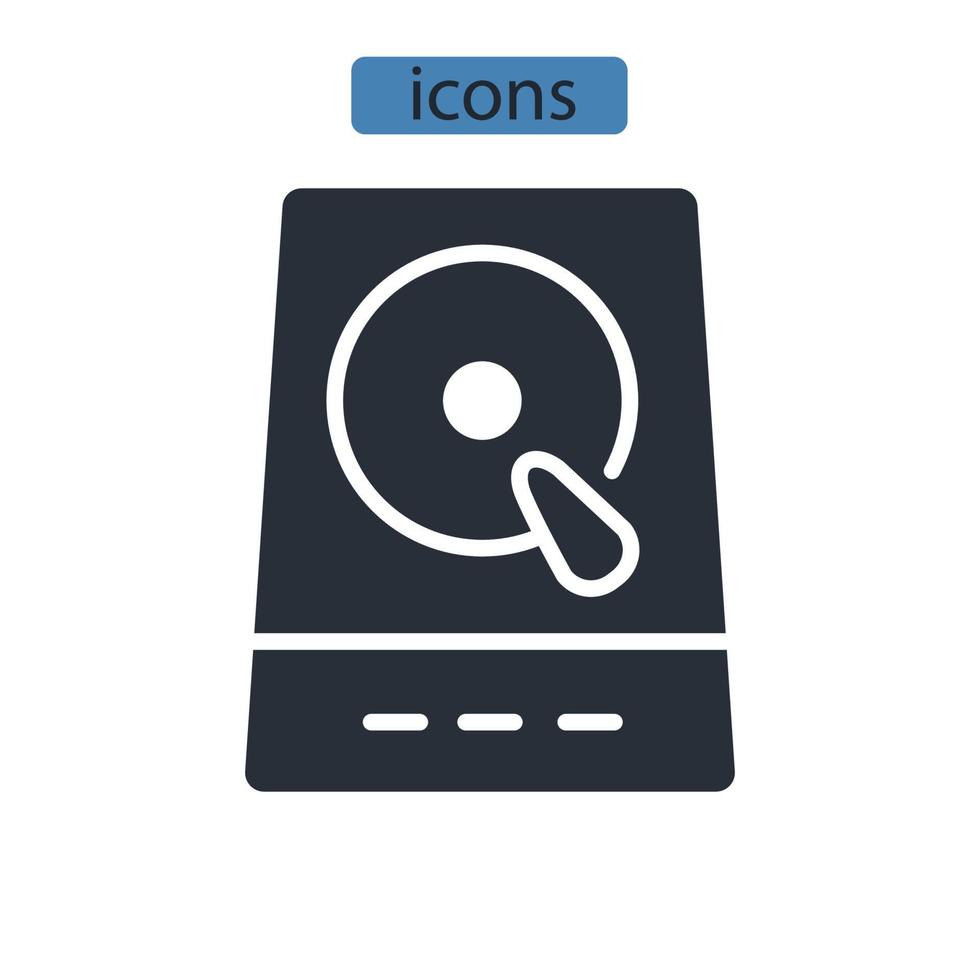 HDD icons symbol vector elements for infographic web