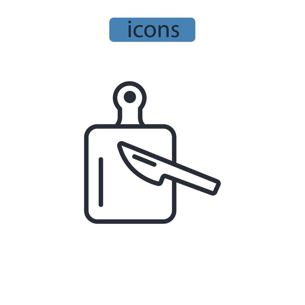 restaurante iconos símbolo vector elementos para infografía web