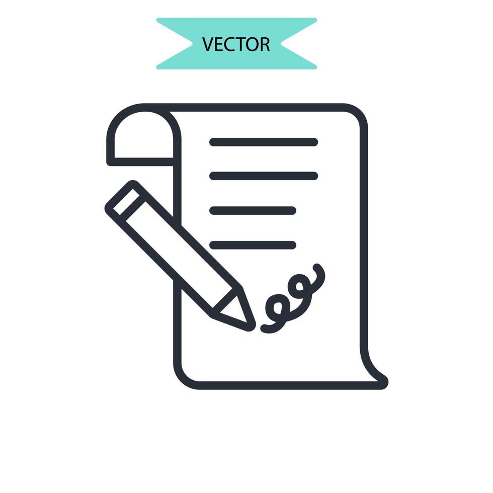 nda iconos símbolo elementos vectoriales para infografía web vector