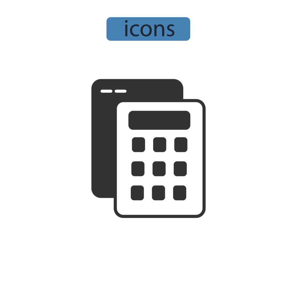 Calculator icons  symbol vector elements for infographic web