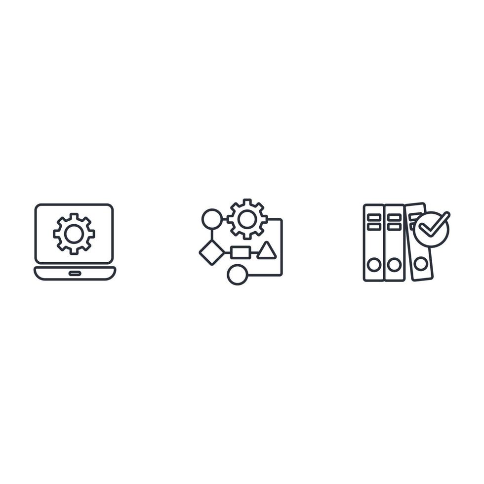 Information Technology Infrastructure Libary icons set . Information Technology Infrastructure Libary pack symbol vector elements for infographic web