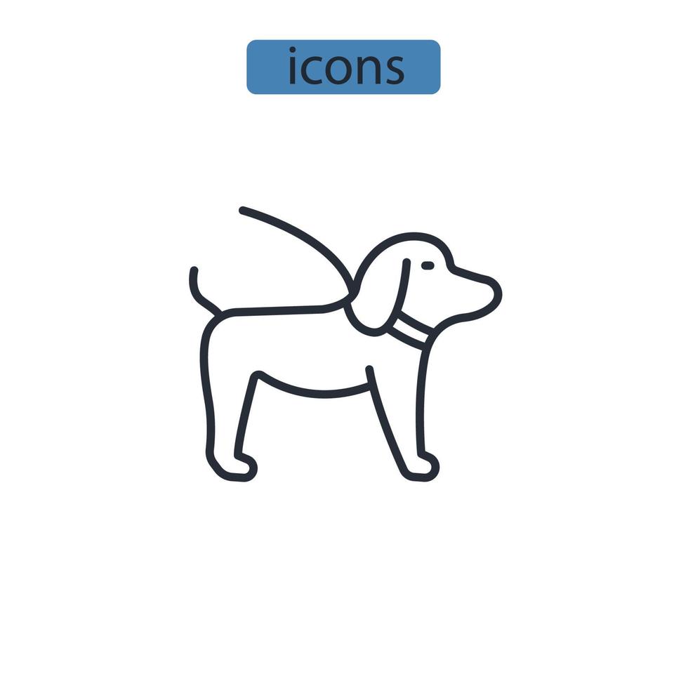 iconos amigables para mascotas símbolo de elementos vectoriales para web infográfico vector