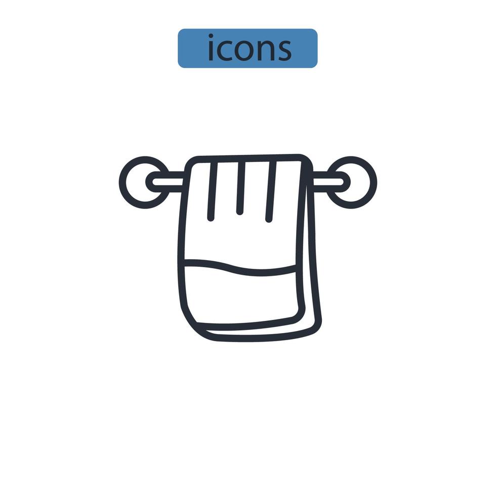 towel icons  symbol vector elements for infographic web