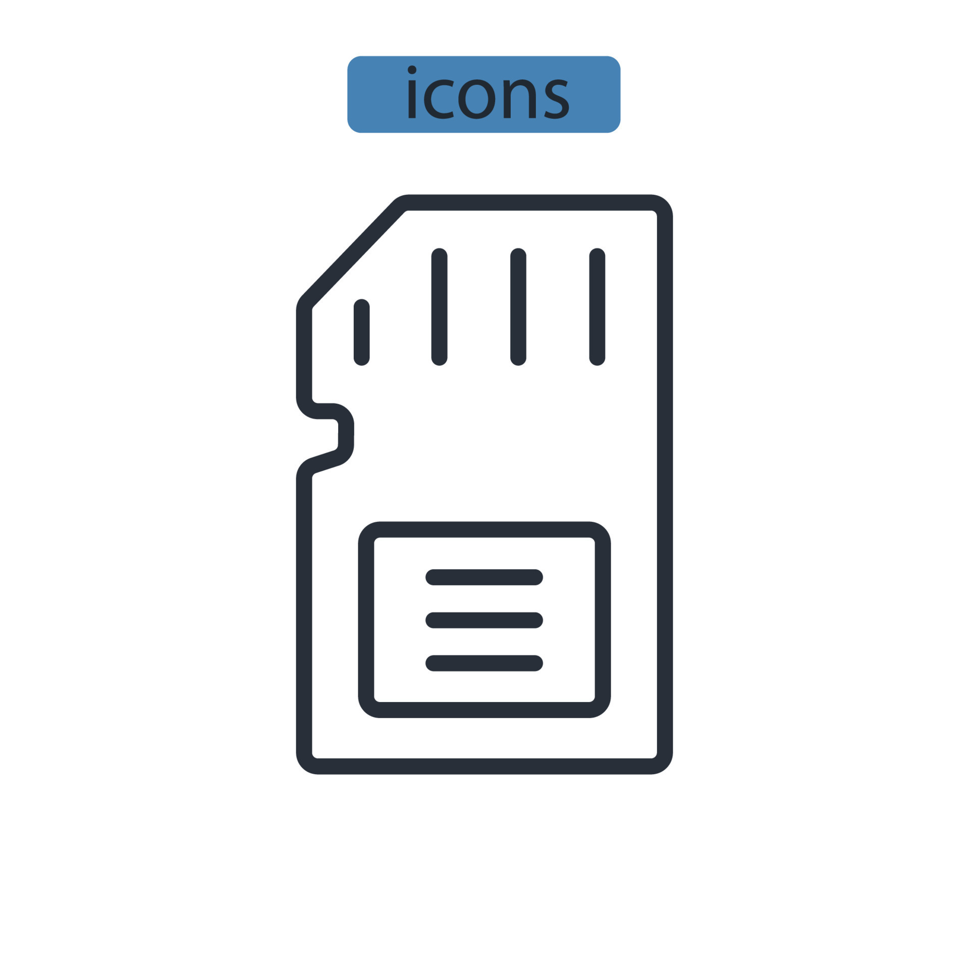Memory card icons symbol vector elements for infographic web 9485031
