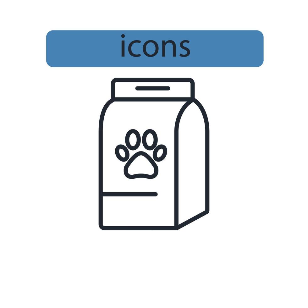 pet food icons symbol vector elements for infographic web