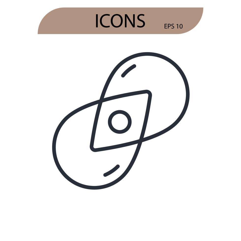 logo icons symbol vector elements for infographic web