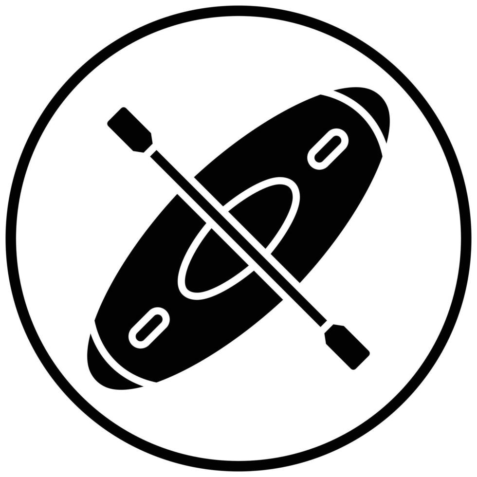 Canoeing Icon Style vector